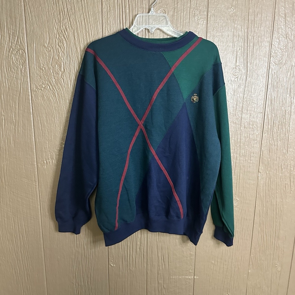 VTG Knights‎ of Round Table Pullover Crewneck Sweater Mens Size Large Green Blue
